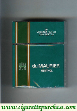 Du Maurier Menthol cigarettes hard box